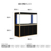 Aqua Dream 400 Gallon Tempered Glass Aquarium Black and Gold