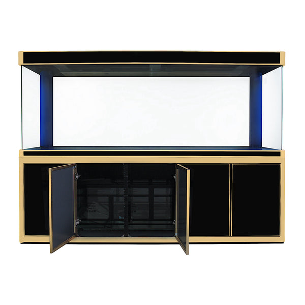 Aqua Dream 400 Gallon Tempered Glass Aquarium Black and Gold