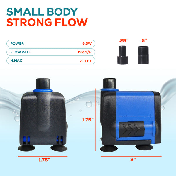 Aqua Dream 132 GPH Submersible Pump Powerhead
