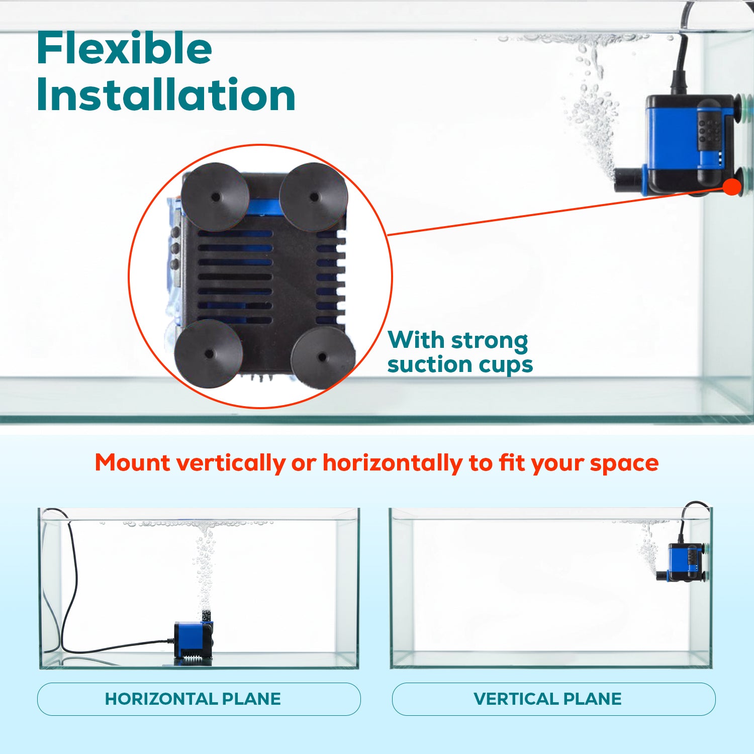 Cabezal de bomba sumergible Aqua Dream de 132 GPH