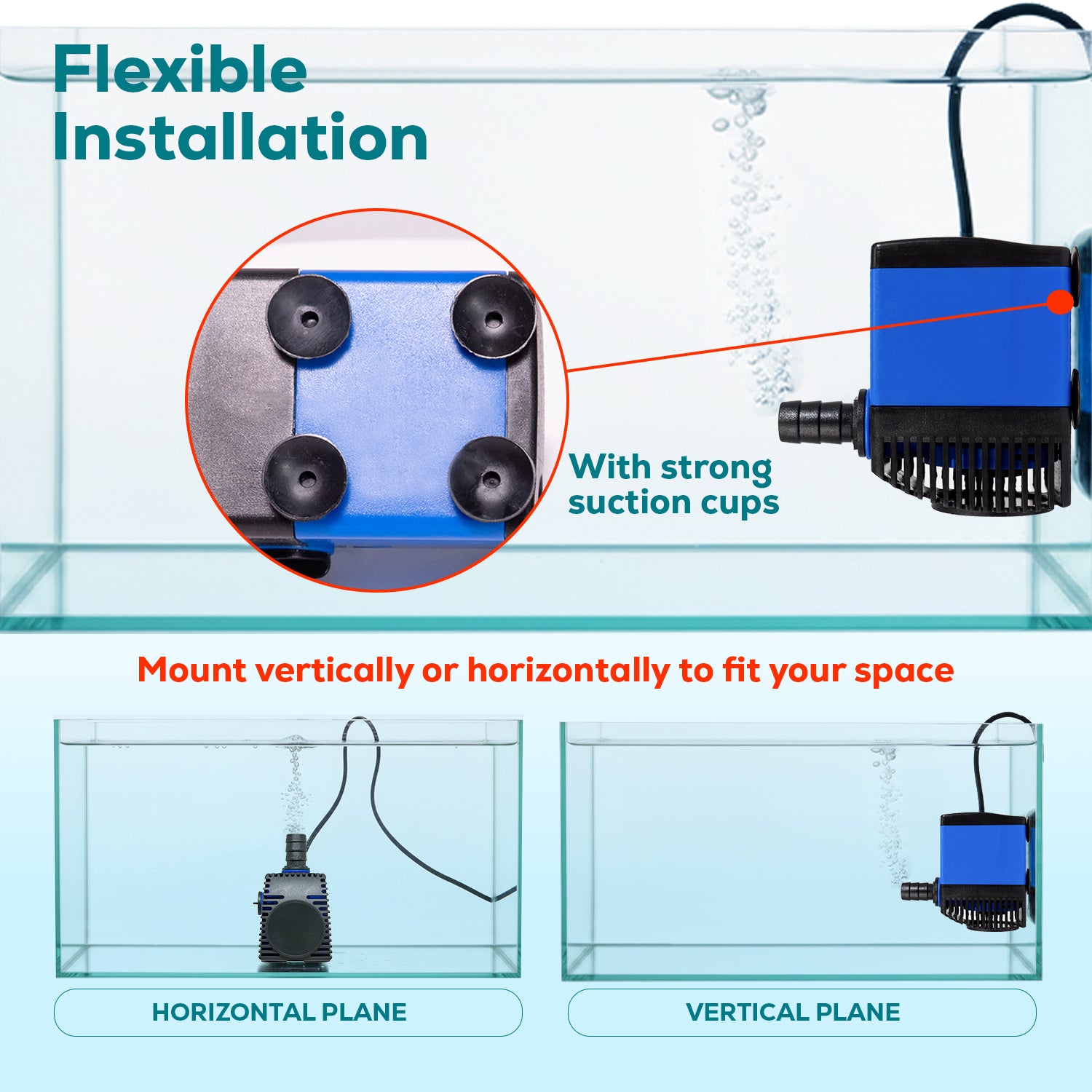 Aqua Dream 530 GPH Adjustable Water Pump Fountain Pond