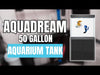 Modern 50 gallon glass aquarium with cabinet stand
