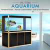 Aqua Dream 135 Gallon Tempered Glass Aquarium Black With Gold
