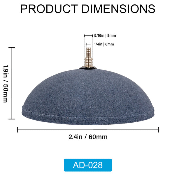 Air Stone 2.4 Inch Dome Diffuser for Fish Tank Aquarium Air Pump