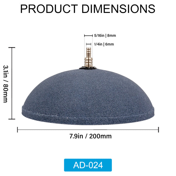 Air Stone 7.9 Inch Dome Diffuser for Fish Tank Aquarium Air Pump