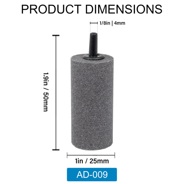 Air Stone 1 Inch Short Cylinder Diffuser for Fish Tank Aquarium Air Pump One Pack of 5pcs