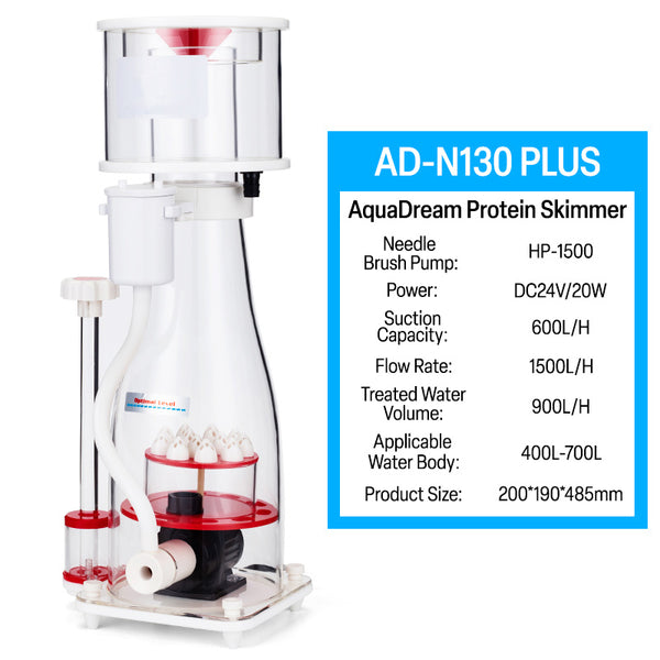Protein Skimmer with Pump Filter Fish Tank Aquarium Marine Accessory Supply  