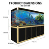Aqua Dream 400 Gallon Tempered Glass Aquarium Black and Gold